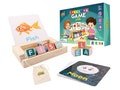 Montessori Spelling Game for Kids, Wooden Alphabet Blocks & Illustrated Cards, Ideal Christmas and Easter Gift for 3 4 5 6 Year Olds