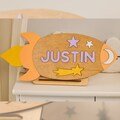 Rocket Name Sign Baby Boy Gift, Space Name Puzzle Personalized, Baby Boy Gift, Wooden Letter Puzzle, Toddler Fidget Board, Baby Nephew Gift