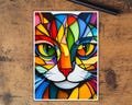 Mtg Card Sleeves: Color cat face Top Quality Sleeves, Suitable for all tcgs High Quality Gloss