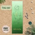 Green Yoga Mat Gift for Her Yoga Practice Meditation Non Slip Yoga Mat Thick Cushioned Perfect  for Yoga Lovers Inspirational Quote Yoga Mat