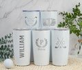 Personalized Golf Ball Tumbler,20oz Insulated Dimpled Golf Tumbler,Golf Gift for Her or him,Custom Engraved 20oz Golf Tumbler, Golfing Gift,