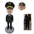 Custom pilot bobbleheads, personalized gifts for aviation enthusiasts, retirement gifts for air, sea and land soldiers, uniform bobblehead