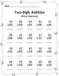 Two Digit Addition without Regrouping (within 100) for 1st Grade-2nd Grade Math. Addition Worksheets