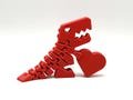 Small dinosaur with heart customizable, Valentine's Day gift for him or her, small gift, partner gift anniversary romantic