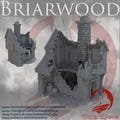 Tabletop Battle Ruins Scenery - Intricate 3D Printed Fantasy Terrain, Essential for Wargaming / D&D, Great RPG Gift - Briarwood House 5 Ruin