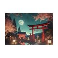 Puzzle, Japanese Night-Time Scenery, Kyoto Inspired, 1014-Piece, Anime Puzzle Holiday Gift