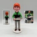 Personalized bobble head doll,  Personalized Wedding Cake Bobbleheads, Gifts for Fishing Enthusiasts, Bobblehead doll birthday gift.