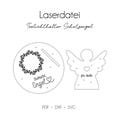 Laser file guardian angel | Laser cut | Tealight holder guardian angel | Decorative plate