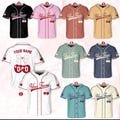 Custom Cherry Baseball Jersey, Personalized Team Name & Number, Cute Cherry Design, Softball Baseball Shirt, Custom Name And Number Jersey