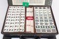 Mahjong Luxury set Bamboo base on tiles, Vintage Japanese MahJong game, Riichi Mahjong full set in case "Time traces" #BM2