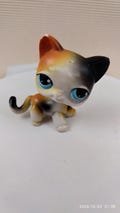 Authentic Hasbro Littlest Pet Shop LPS #106 Orange Shorthair Cat Blue Eyes