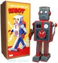 Robot Giant Mechanical Tin Toy Windup Easel back - SALE!