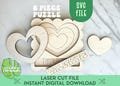 Valentine's Day Heart Puzzle SVG, Laser Cut Puzzle SVG, DIY Valentine Craft, Valentine's Basket Stuffer, Valentine Craft for Kids, Glowforge