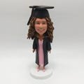 Customized female Graduation Bobbleheads Figurine, Custom PhD Bobblehead, Custom Master Figurines Bobbleheads, Personalized  Bobblehead