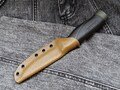 Compact kydex sheath for Mora Companion Heavy Duty knife. Coyote kydex. Sheath with mount.
