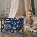 Space Busy Board for 1,2,3 Year-Old, Montessori Learning Activity Board, Personalized First Birthday Gift for Boy, Solar System Puzzle