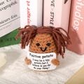 Handmade Potato Crochet  With Long Hair, 100% Handmade,Funny Gift, Motivational Gift For Friend, Ready To Ship, Positive Energy Crochet
