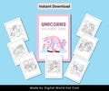 Unicorn Coloring Book, Printable Unicorn Coloring Pages for Kids, Digital Unicorn Printables, Fun Unicorn Coloring Sheets