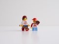Father and son, baseball players - Set of 2 minifigures from genuine LEGO® parts / Gift for Father's Day, Father and Son