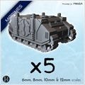 Rhino APC Marines x5 - Imprimé en résine 6mm 8mm 10mm 12mm Grimdark SciFi Epic Science-Fiction Proxy Armageddon
