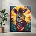Stained Glass Zebra Puzzle, Zebra Puzzle, Beautiful Colorful Zebra Puzzle, Cute Animal Jigsaw Puzzle, Unique Adult Puzzle, Home Decor Puzzle