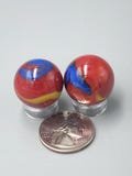 2 "Superhero" or "Odin" Shooters (.85") - Early Edition Retired Vacor Marbles for Collectors