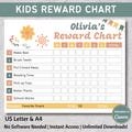 Kids Reward Chart, Daily Checklist, Weekly Chore Chart, Chore Tracker, Responsibility Chart, Behavior Chart for Kids, Canva Template, PDF