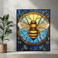 Bee Puzzle, Stained Glass Bee Puzzle, Honeybee Puzzle, Beautiful Bee Puzzle, Beekeeper Jigsaw Puzzle, Unique Adult Puzzle, Honey Maker Gift