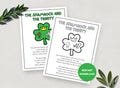 Shamrock Holy Trinity Poem, Printable Christian St Patricks Coloring Page, Sunday School Activity, Kids Irish Bible Lesson