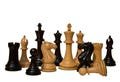 The Alegria Series reproduction Boxwood & un-processed stripped rare Ebony wood 4.25" King heavily weighted chess pieces-The Chess Empire