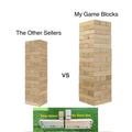 Bigger Giant Toppling Tower with Carrying Case, Free Shipping inc 45 blocks 7.5x2.7x1.7in each for outdoor yard and lawn fun wedding Jumbo