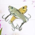 Dual Triple Hook Fishing Lure - 5g Striped Bass and Walleye Decoy