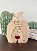 Personalized Wooden Bear Family Puzzle, Engraved Family Name Puzzle, Family Home Decor, Gift for Mom, Unique Family Gifts