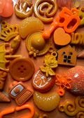 ORANGE Color Sort Trinkets By Color with Card Sorting Mini Objects Learn Colors Preschool Activity Orange Speech Therapy Minis by Color