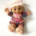 m548 Vintage Soft Body Pink Outfit Doll Collectible Troll Toy 1990's