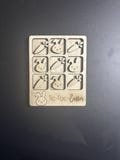 Easter Themed Tic Tac Toe Board, Multiple Options: Bunny, Carrots, Eggs, Foot