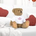 25 cm Teddy Bear with I Love You T-Shirt - Cute Plush Gift for Valentines, Anniversaries, or Birthdays