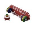 Personal Gym Lifts Tracking Board, Weightlifting Powerlifting CrossFit, 1 Lift, Includes 185kg of Miniature Barbell Weights, Hex