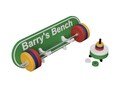 Personal Gym Lifts Tracking Board, Weightlifting Powerlifting CrossFit, 1 Lift, Includes 185kg of Miniature Barbell Weights, Round