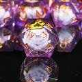 Midnight Tempest • 7-Piece Resin Dice Set DnD Dice Set for D&D Gifts, Full Dungeons and Dragons Dice Set for DnD Gifts, Liquid Core