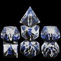 Nebula Storm • 7-Piece Resin Dice Set DnD Dice Set for D&D Gifts, Full Dungeons and Dragons Dice Set for DnD Gifts, Liquid Core