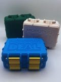 Customizable Travel-Friendly  Card Box - Secure Case with Snap Closures