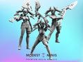 Anti Monster Defense Force Officer 2-4 - 28mm 32mm 40mm Scale Cyberpunk Miniature | RPG | Sci fi | Role Playing | DnD | Papsikel