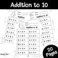 20 Printable Addition Fill in the Blanks Worksheets (Numbers 0-10) for Kindergarten-1st Grade Math. Addition Worksheets