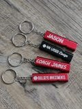 Personalized Laser Engraved Whistle Keychain, Coach Sports Gift, Personal Safety Emergency Device for outdoors, hiking, hunting, Boating