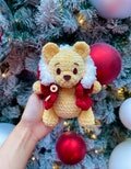 Winnie the Pooh Crochet Plushie, Amigurumi Bear Plush Wearing Hoodie Coat, Stuffed Animal Toy, Unique Handmade Gift