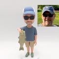 Custom fisherman bobblehead,fishing expert bobbleheads,fisherman sculptures,personalised fisherman exclusive souvenir/award,fisherman gifts.