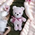 Adorable Pink Crochet Teddy – Handmade Tiny Friend and Sweet Keepsake