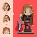 Custom Guitarist Brick Figure Custom Head Figures Small Particle Block Toy Customizable Brick Art Gifts