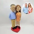 Custom Couple Bobbleheads,Personalized Couple Bobbleheads,Couple Anniversary Bobblehead Gifts,Couple Sculptures,Valentine's Day Gifts